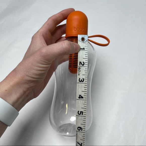 *SALE 4 for 30* OWO-Bobble Purifying Water Bottle-Clear Plastic Orange Top - Picture 6 of 7